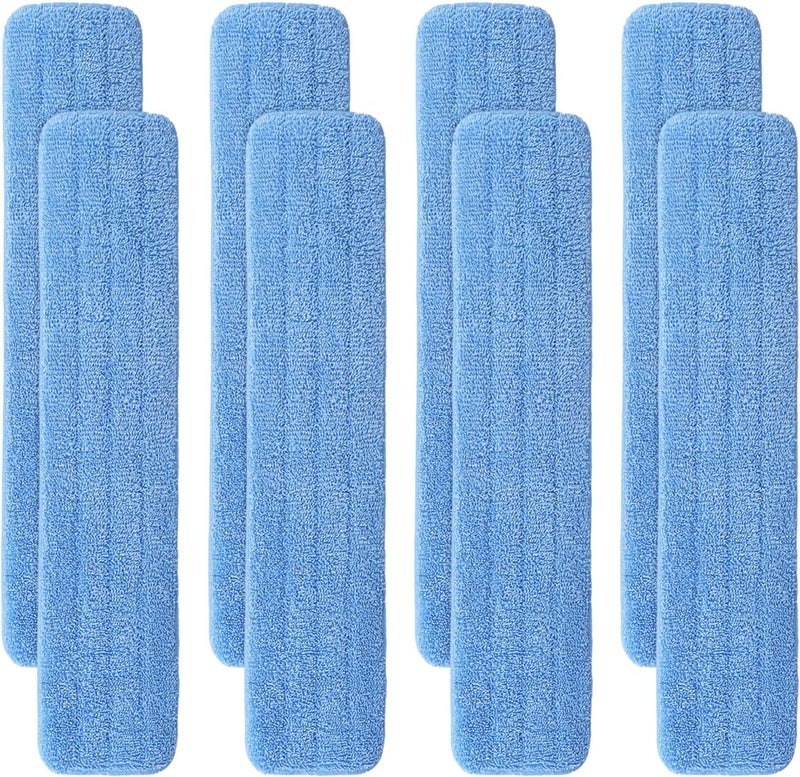 BeiLan 36" Microfiber Pad for Rubbermaid Commercial 36 Inch Mop Head - 8 Pack Replacement Wet & Dry Commercial Reusable Cleaning Mop Refills Fit for Any Microfiber Flat Mop System 36" - Image 1